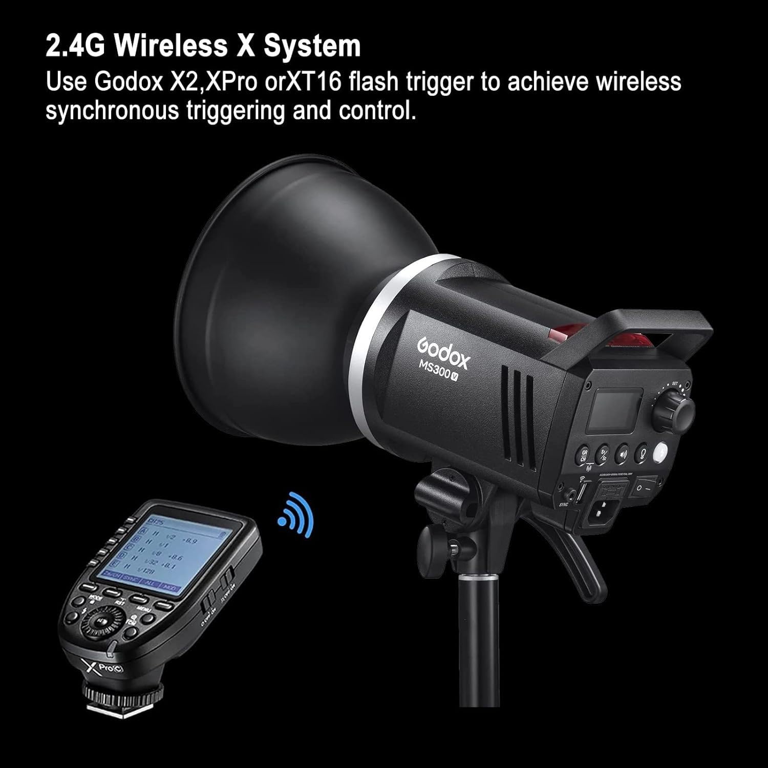 Amazon | Godox MS300-V MS300V 300W コンパクト スタジオ ストロボ